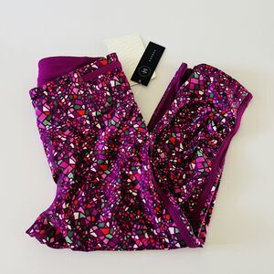 LULULEMON ATHLETICA Paradise Camo Regal Plum Real Quick Crop Leggings - US 2